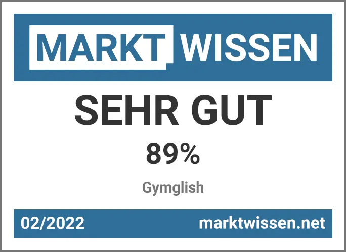 Gymglish Testsiegel Award Marktwissen.net