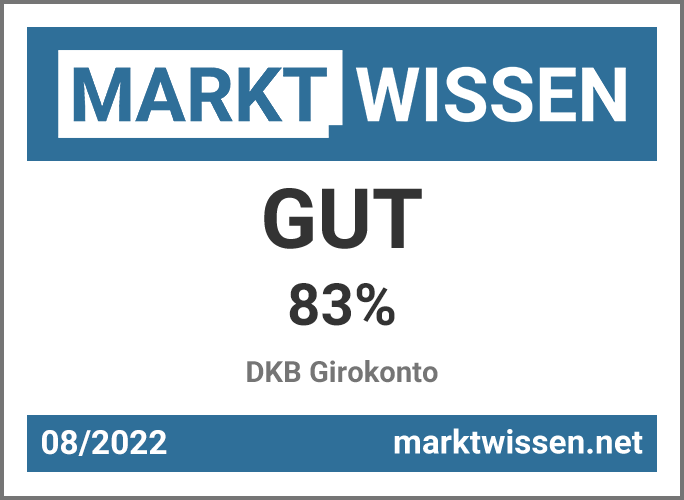 DKB Girokonto Testsiegel Auszeichnung Marktwissen.net
